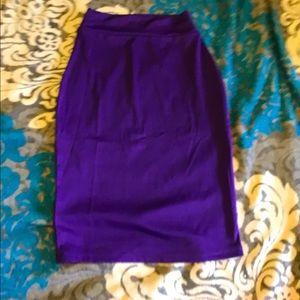 Women's Chic Purple Pencil Mini Skirt